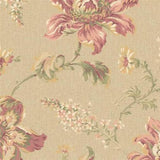 York Saphire Oasis Raised Floral Metallic Print Wallpaper - JR5754