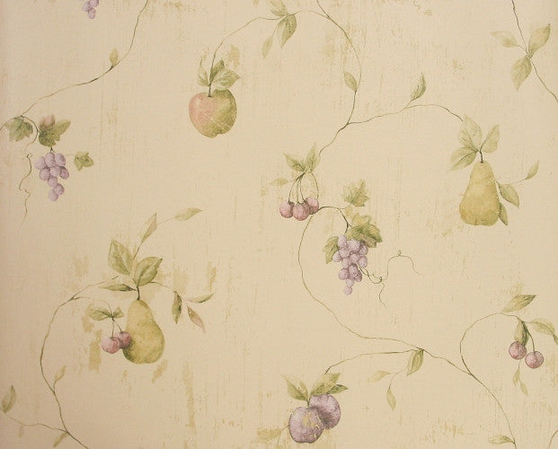 Norwall Multi-Fruit Tan Wallpaper - KB20245