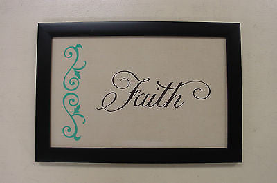 Primitive Coffee Stained Faith w/scroll Accent Picture - 2012
