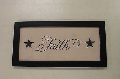 Primitive Tea Stained Faith w/stars Accent Picture - 20121