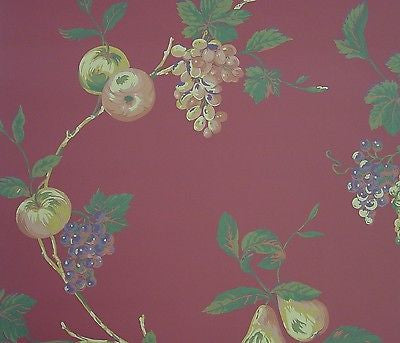 Beacon House Red Trailing Fruit Wallpaper - 64397