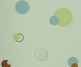 St. James Blue, Green and Brown Circle & Dot Wallpaper - BM9044