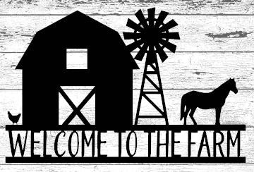 "WELCOME TO THE FARM" Wall Sticker Vinyl Sticker