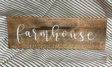 "farmhouse" Stained Wooden Sign - 32718